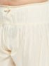 Men's Plus Size Cream Cotton Blend Patiala